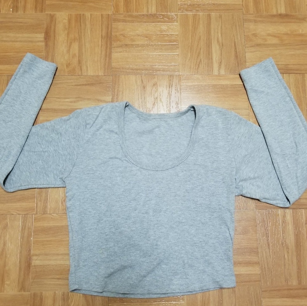 American Apperal Long Sleeve Crop Top
